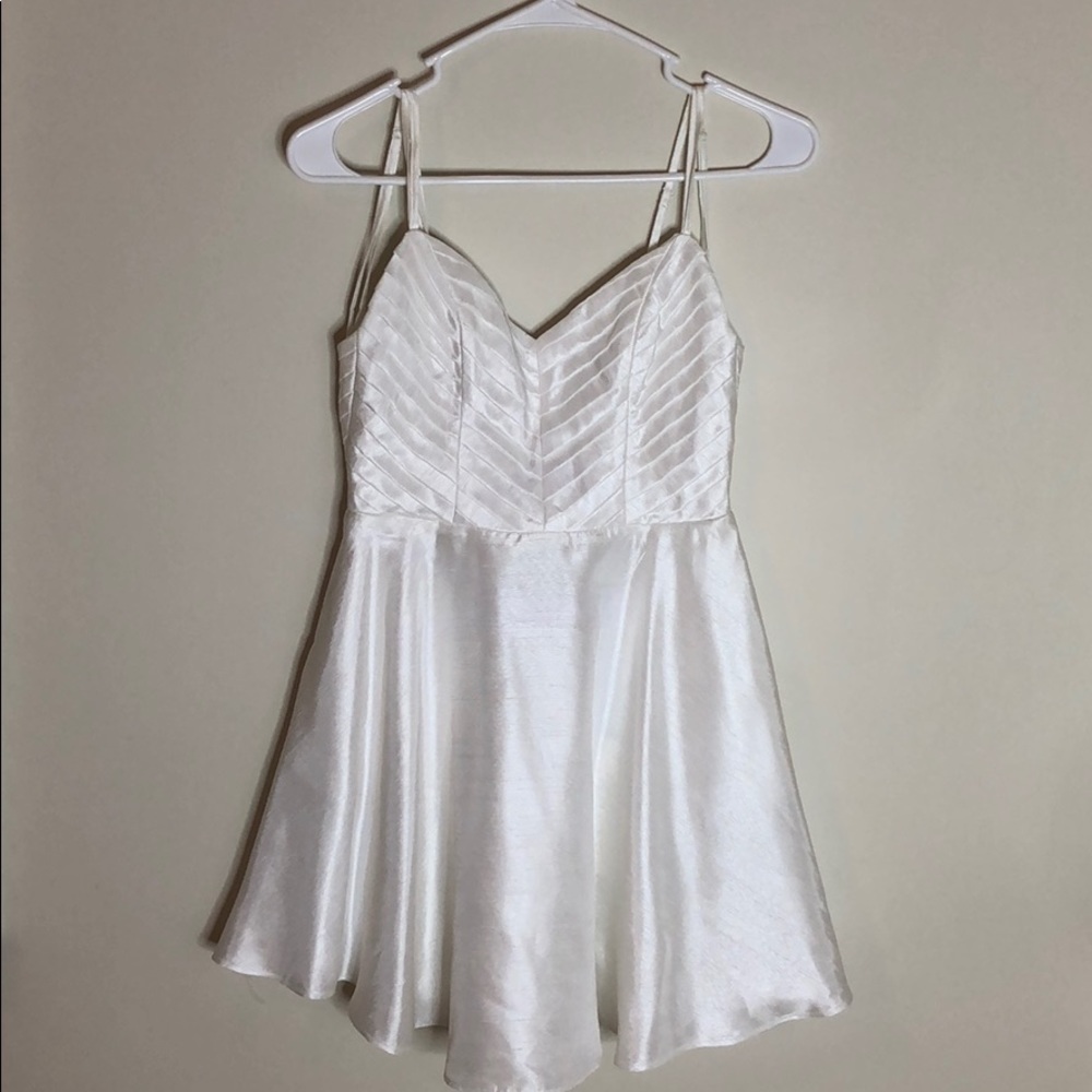 White skater dress